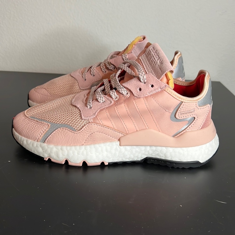 Adidas Nite Jogger running shoes sneakers size 8 pink brand new